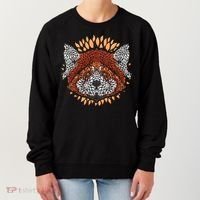 Cute Red Panda Leaf Petal Face Women's Sweatshirt thumb 0
