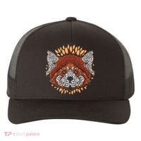 Cute Red Panda Leaf Petal Face Yupoong Adult 5-Panel Trucker Hat thumb 0