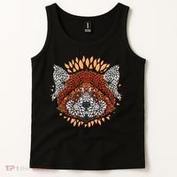 Cute Red Panda Leaf Petal Face Tank Top thumb 2