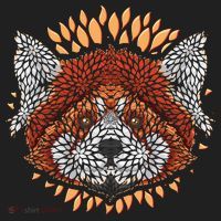 Cute Red Panda Leaf Petal Face Golf Towel thumb 3
