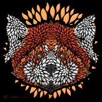 Cute Red Panda Leaf Petal Face Women's T-Shirt thumb 6
