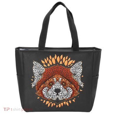 Cute Red Panda Leaf Petal Face Tote Bag