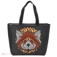 Cute Red Panda Leaf Petal Face Tote Bag thumb 0