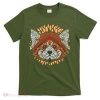 Cute Red Panda Leaf Petal Face T-Shirt thumb 0