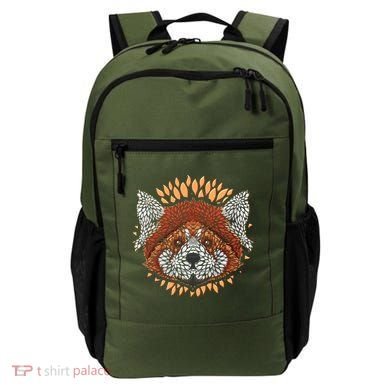 Cute Red Panda Leaf Petal Face Backpack