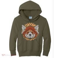 Cute Red Panda Leaf Petal Face Kids Hoodie thumb 0