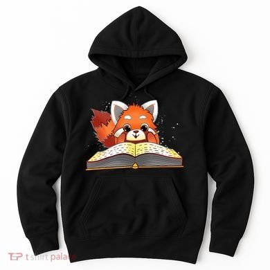 Cute Red Panda Reading A Book Lover Bookworm Love Hoodie