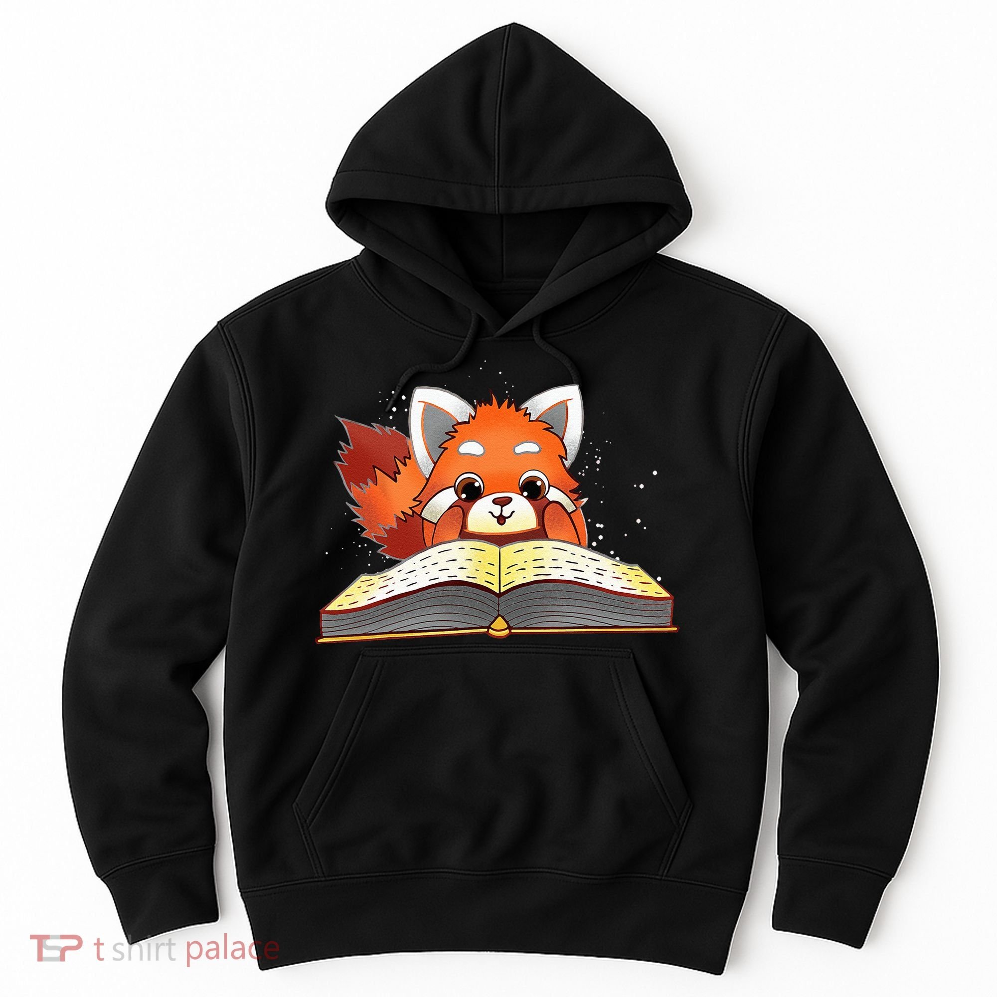 Cute Red Panda Reading A Book Lover Bookworm Love Hoodie