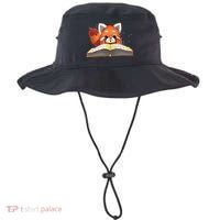 Cute Red Panda Reading A Book Lover Bookworm Love Bucket Hat thumb 0