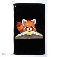 Cute Red Panda Reading A Book Lover Bookworm Love Golf Towel thumb 0