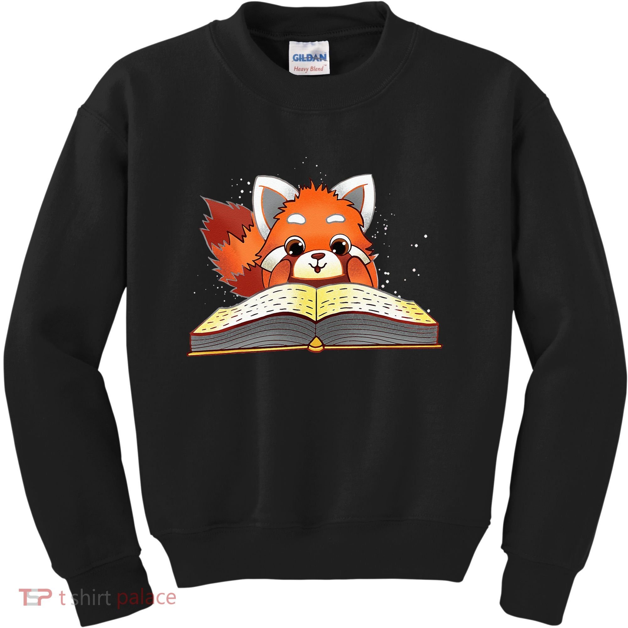 Cute Red Panda Reading A Book Lover Bookworm Love Kids Sweatshirt