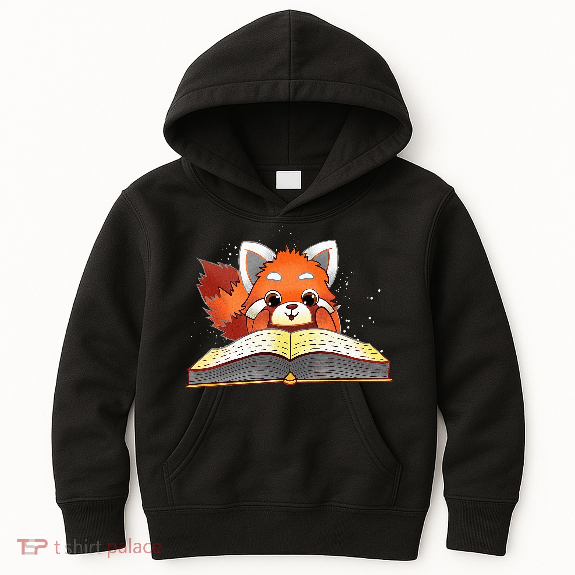 Cute Red Panda Reading A Book Lover Bookworm Love Kids Hoodie