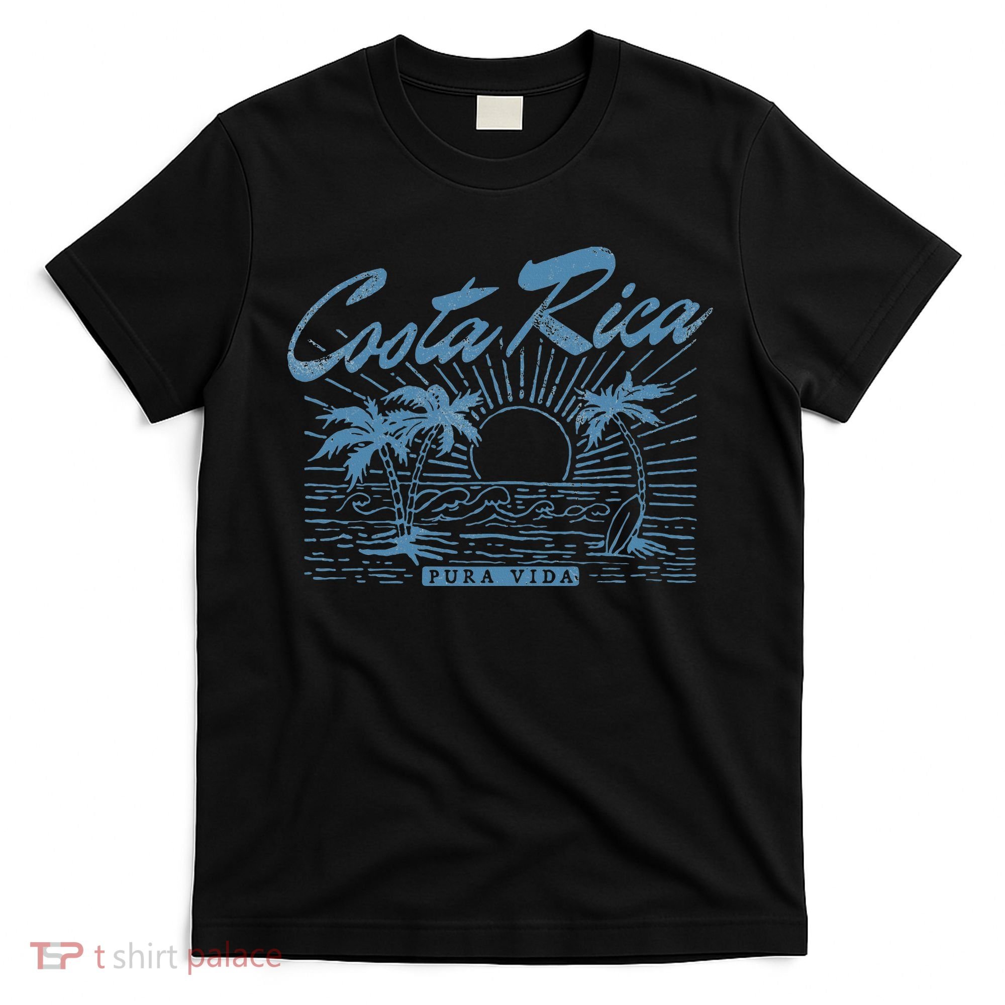 Costa Rica Pura Vida Vintage Distressed Beach T-Shirt