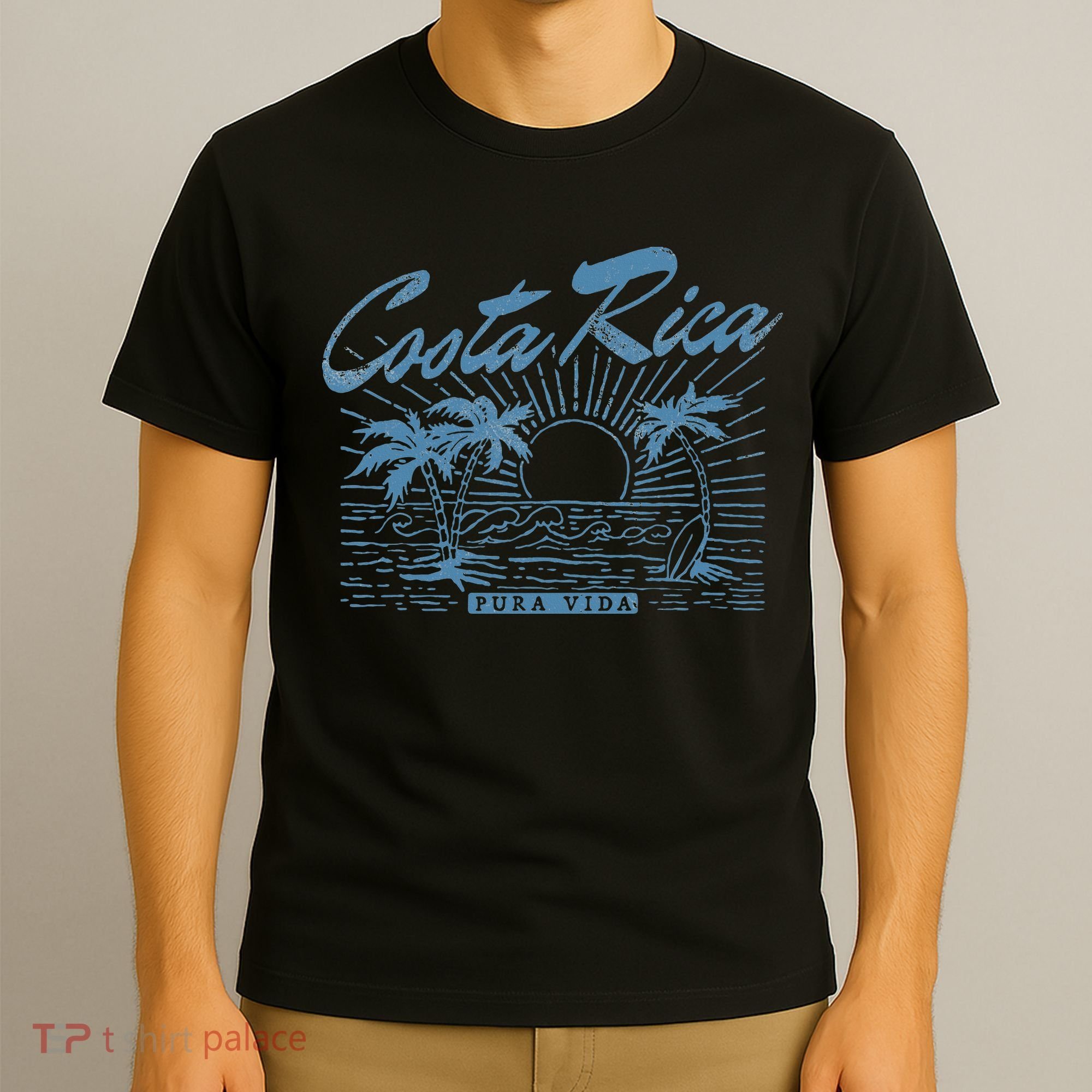 Costa Rica Pura Vida Vintage Distressed Beach T-Shirt