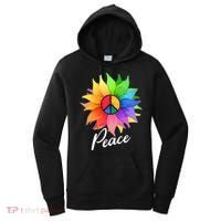Cute Rainbow Peace Symbol Flower Women's Hoodie thumb 0