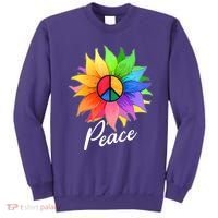 Cute Rainbow Peace Symbol Flower Sweatshirt thumb 0