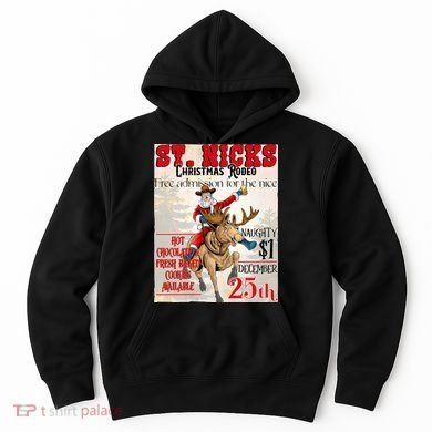 Christmas Rodeo Poster Western Christmas Hoodie