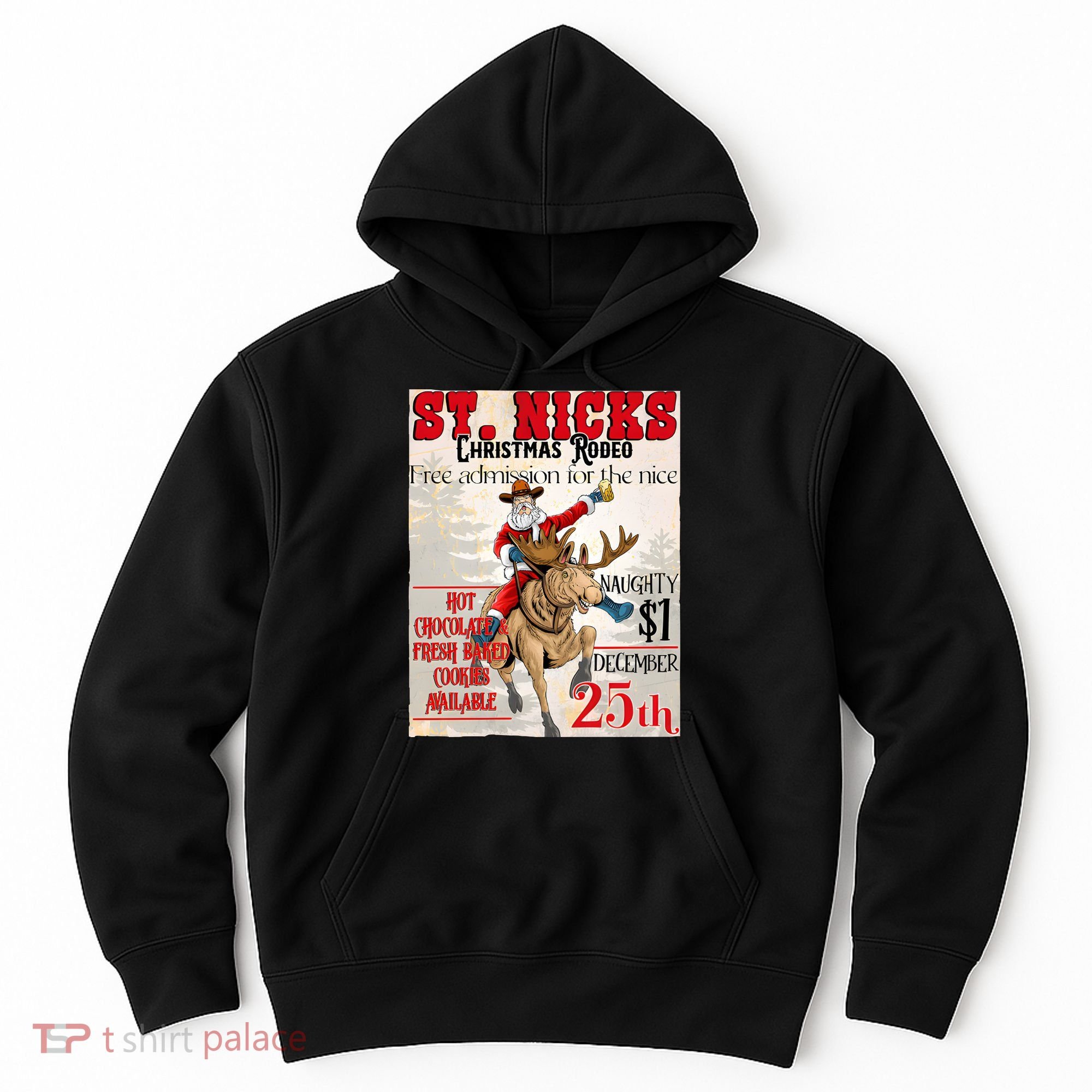 Christmas Rodeo Poster Western Christmas Hoodie