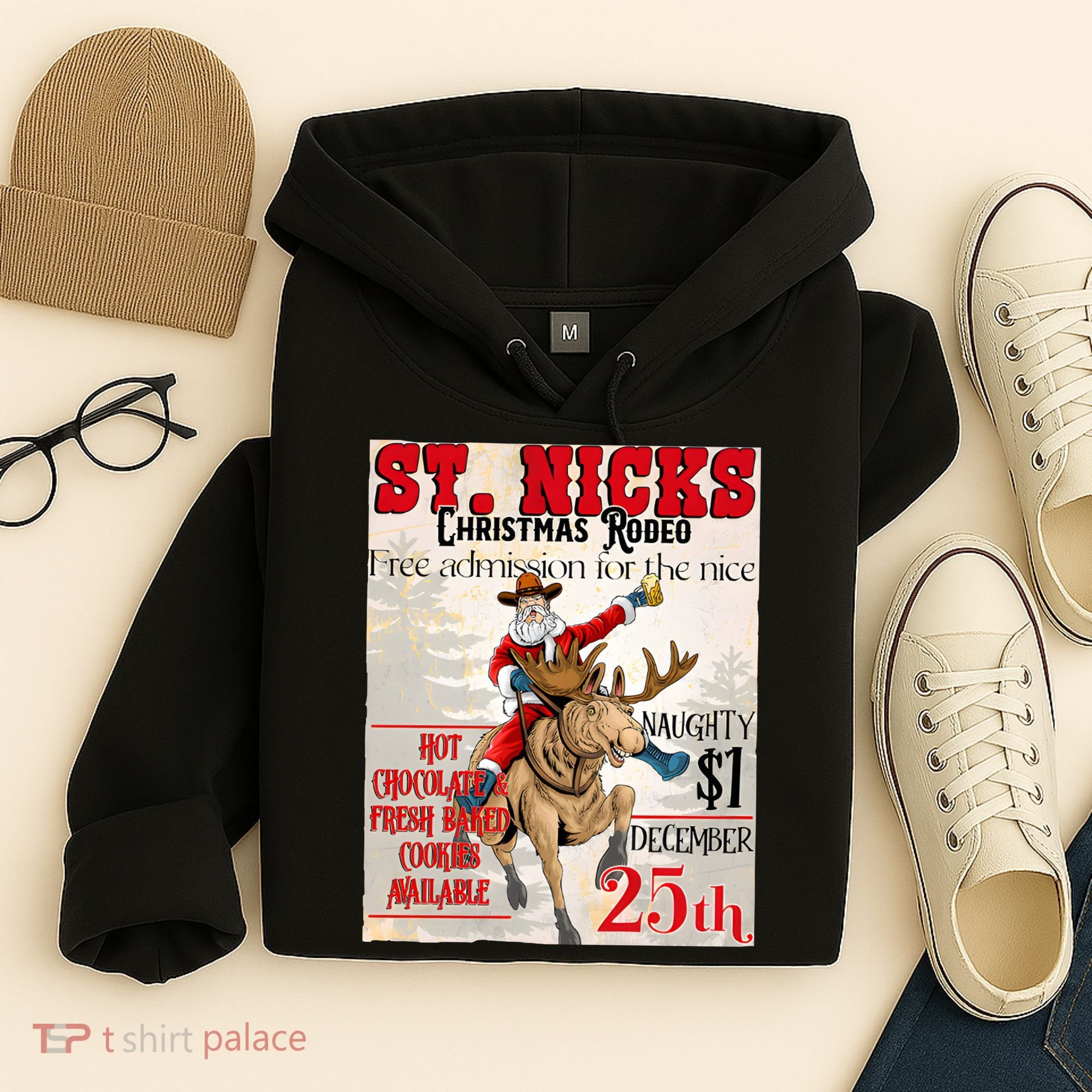 Christmas Rodeo Poster Western Christmas Hoodie
