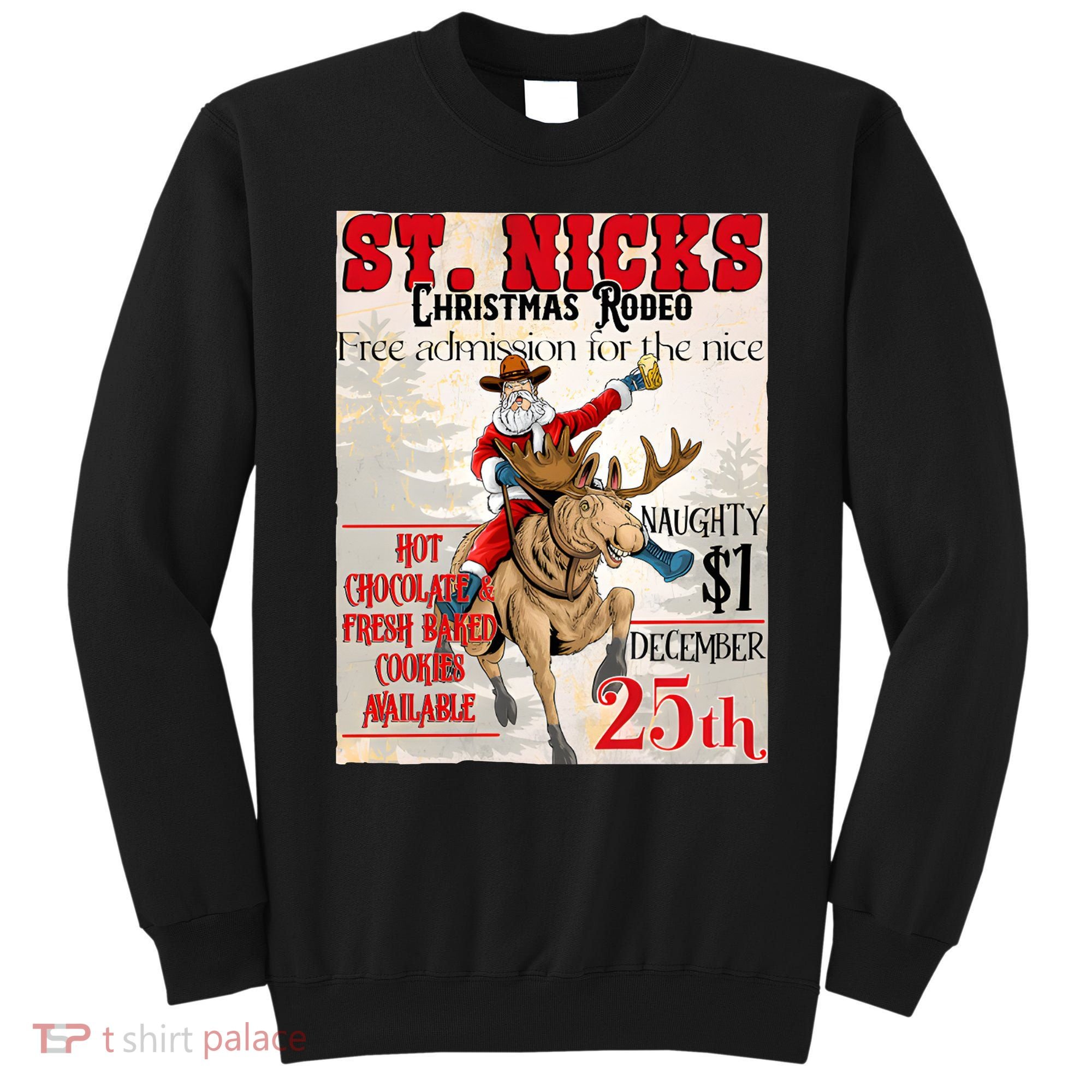 Christmas Rodeo Poster Western Christmas Sweatshirt