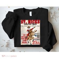 Christmas Rodeo Poster Western Christmas Sweatshirt thumb 2