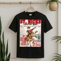 Christmas Rodeo Poster Western Christmas T-Shirt thumb 2