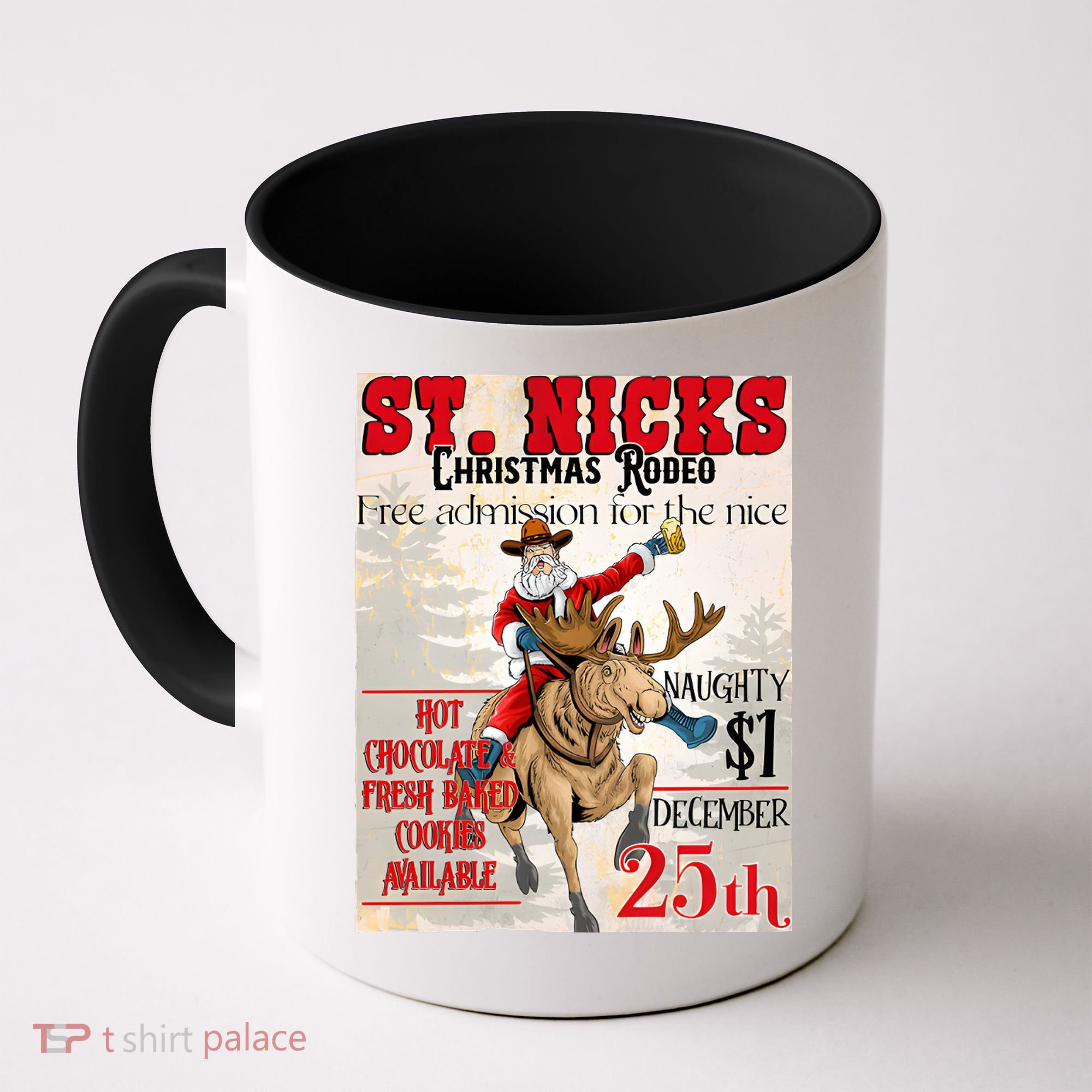 Christmas Rodeo Poster Western Christmas Coffee Mug