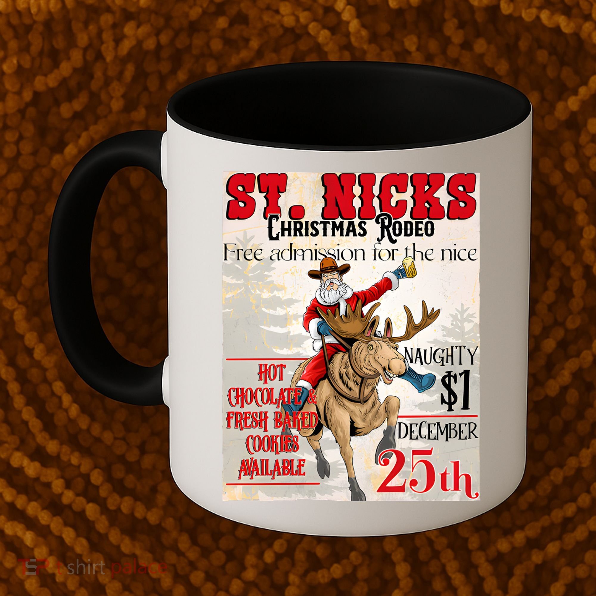 Christmas Rodeo Poster Western Christmas Coffee Mug
