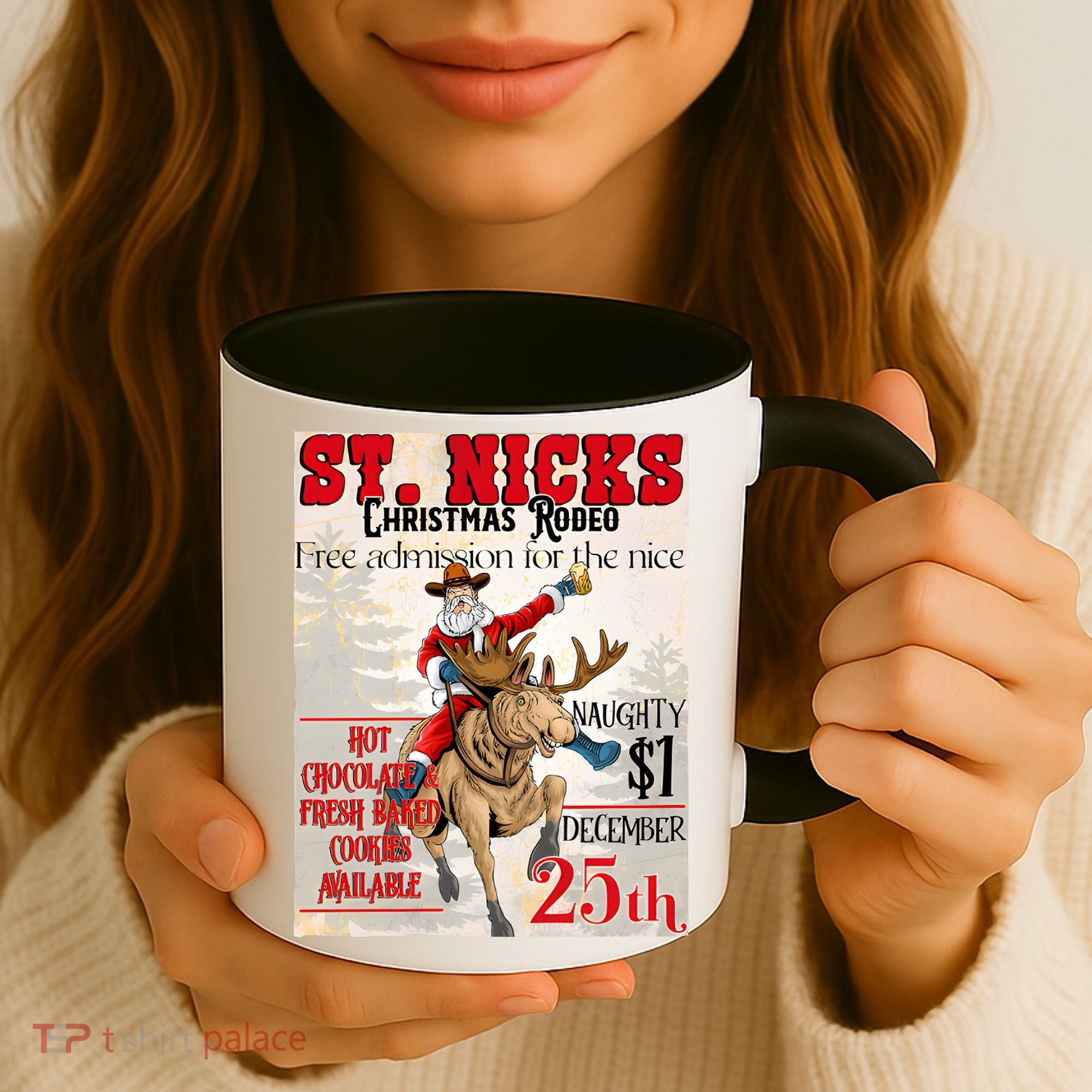 Christmas Rodeo Poster Western Christmas Coffee Mug