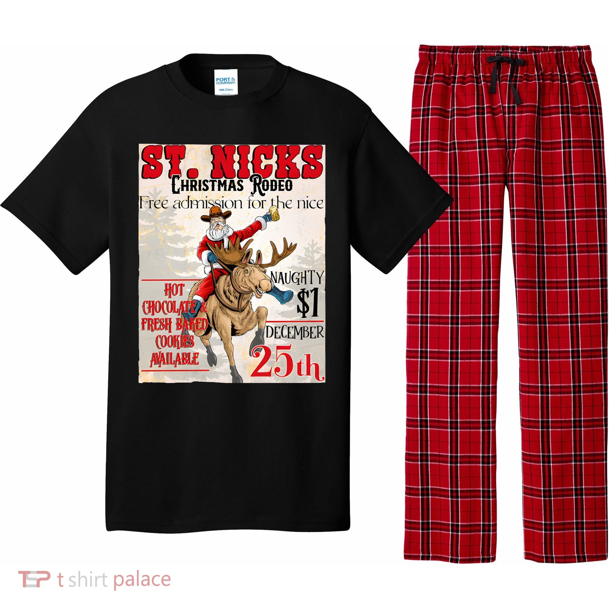 Christmas Rodeo Poster Western Christmas Pajama Set