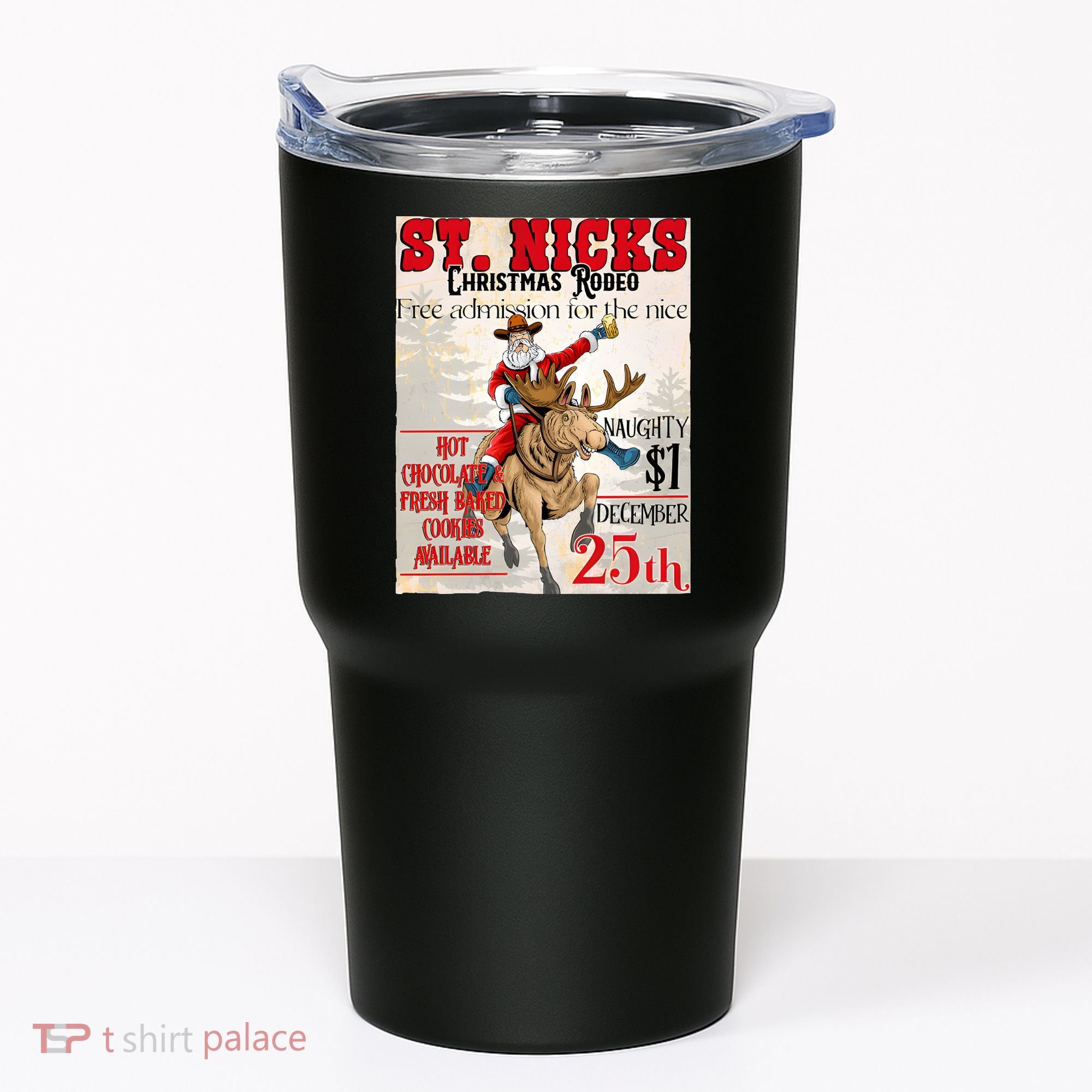 Christmas Rodeo Poster Western Christmas Tumbler
