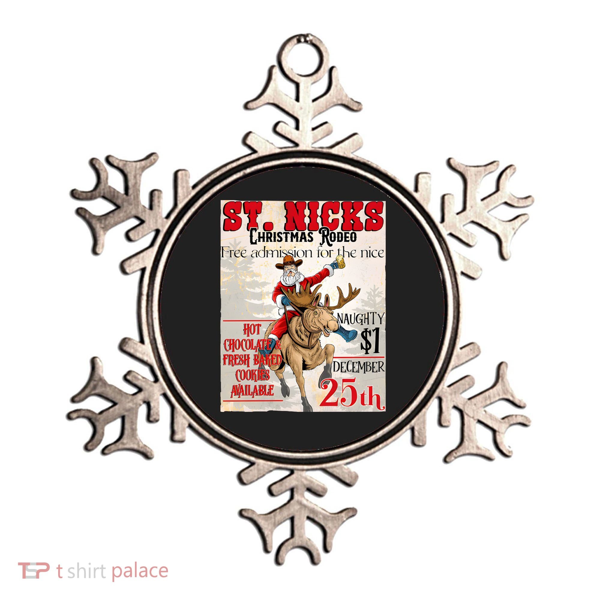 Christmas Rodeo Poster Western Christmas Ornament