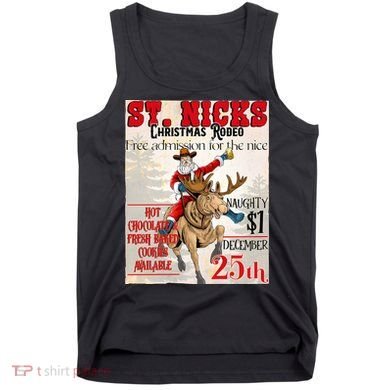 Christmas Rodeo Poster Western Christmas Tank Top