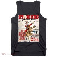 Christmas Rodeo Poster Western Christmas Tank Top thumb 0