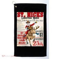 Christmas Rodeo Poster Western Christmas Golf Towel thumb 0