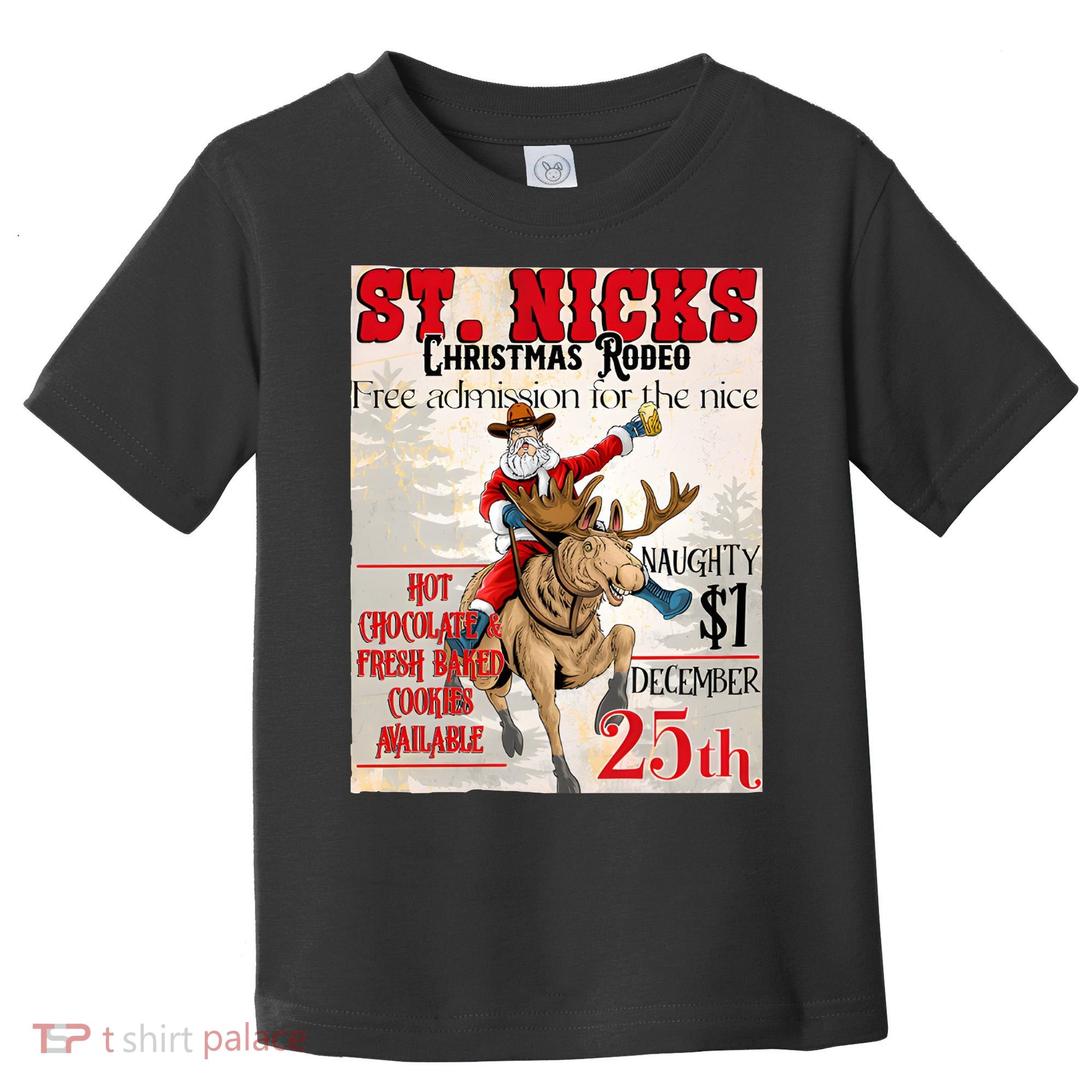 Christmas Rodeo Poster Western Christmas Toddler T-Shirt