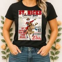 Christmas Rodeo Poster Western Christmas Women's T-Shirt thumb 2