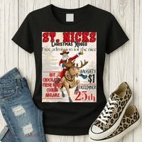 Christmas Rodeo Poster Western Christmas Women's T-Shirt thumb 3