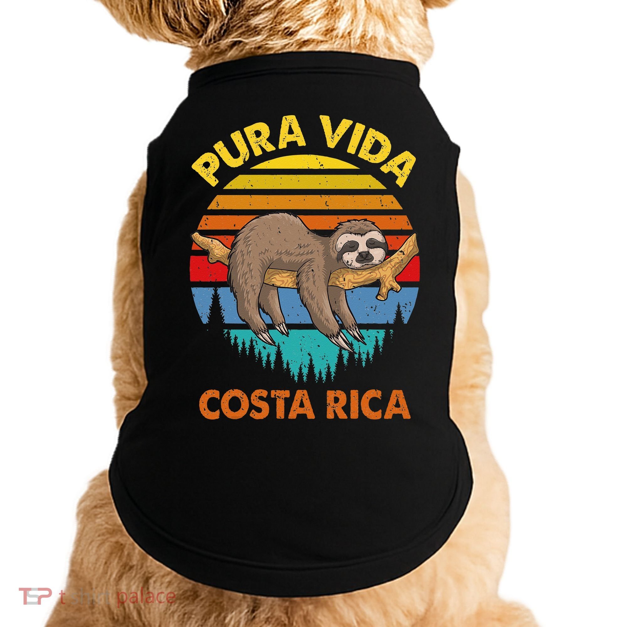 Costa Rica Pura Vida Sloth Doggie Tank