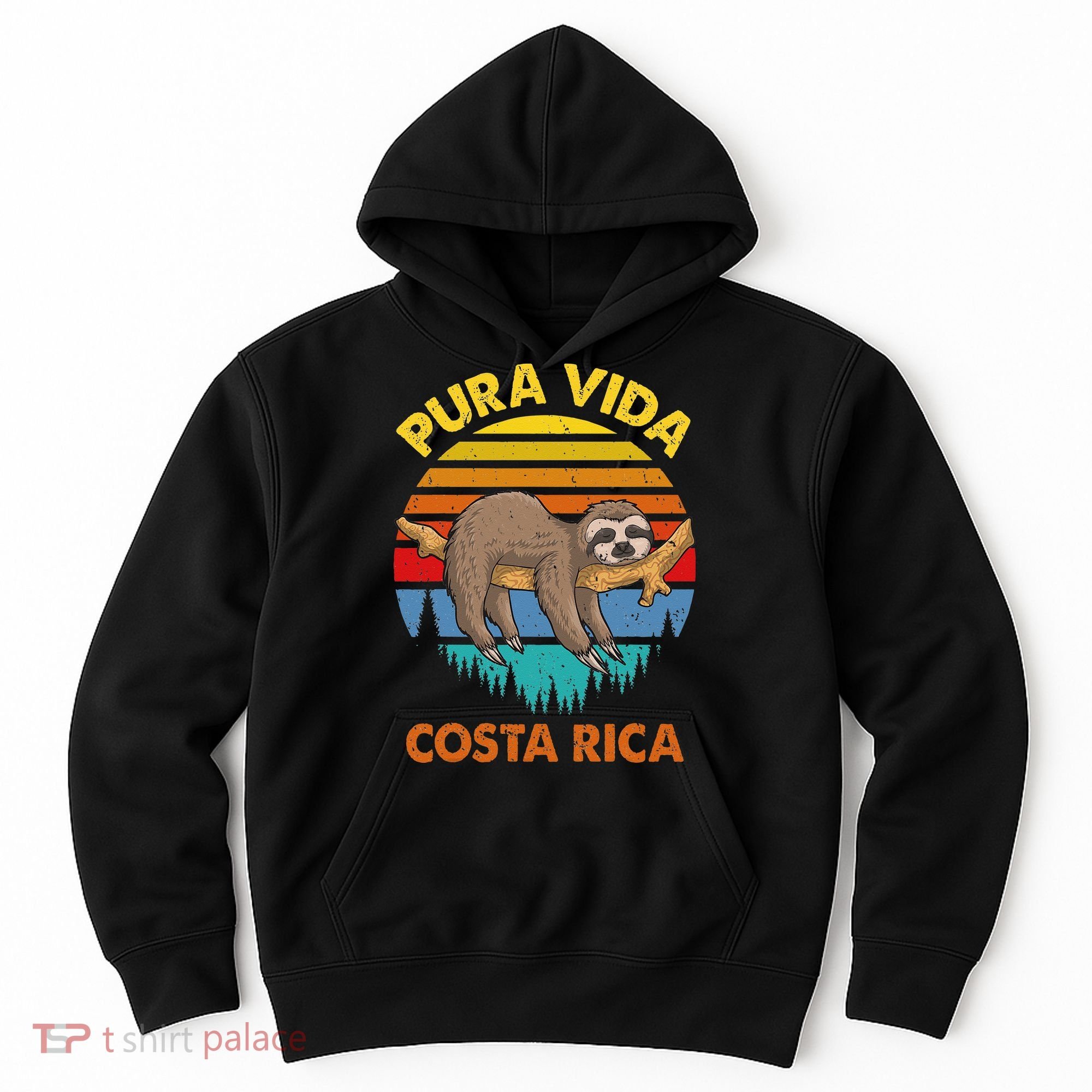 Costa Rica Pura Vida Sloth Hoodie