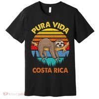 Costa Rica Pura Vida Sloth Premium T-Shirt thumb 0