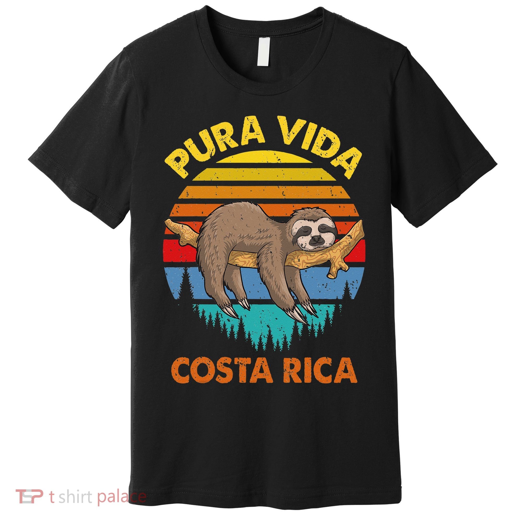 Costa Rica Pura Vida Sloth Premium T-Shirt
