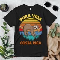 Costa Rica Pura Vida Sloth Premium T-Shirt thumb 2