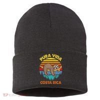 Costa Rica Pura Vida Sloth Sustainable Knit Beanie thumb 0