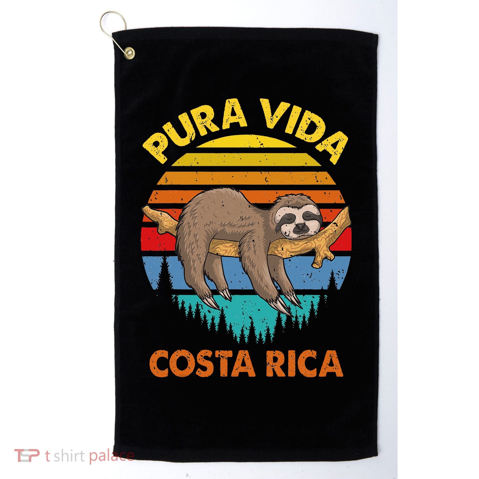 Costa Rica Pura Vida Sloth Golf Towel