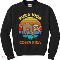 Costa Rica Pura Vida Sloth Kids Sweatshirt thumb 0