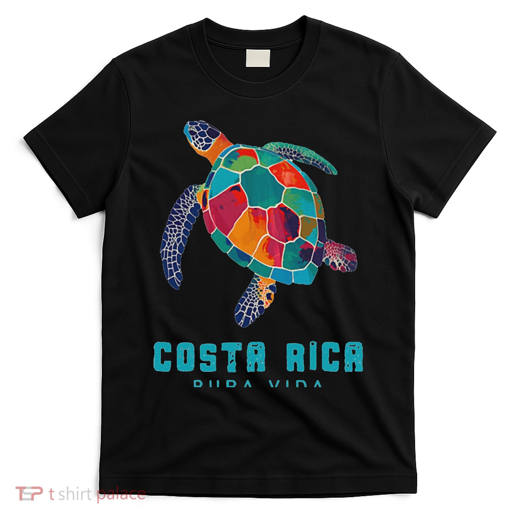Costa Rica Pura Vida Vintage Vacation Beach Sea Turtle T-Shirt