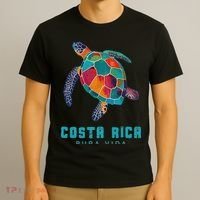 Costa Rica Pura Vida Vintage Vacation Beach Sea Turtle T-Shirt thumb 3