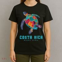 Costa Rica Pura Vida Vintage Vacation Beach Sea Turtle T-Shirt thumb 4