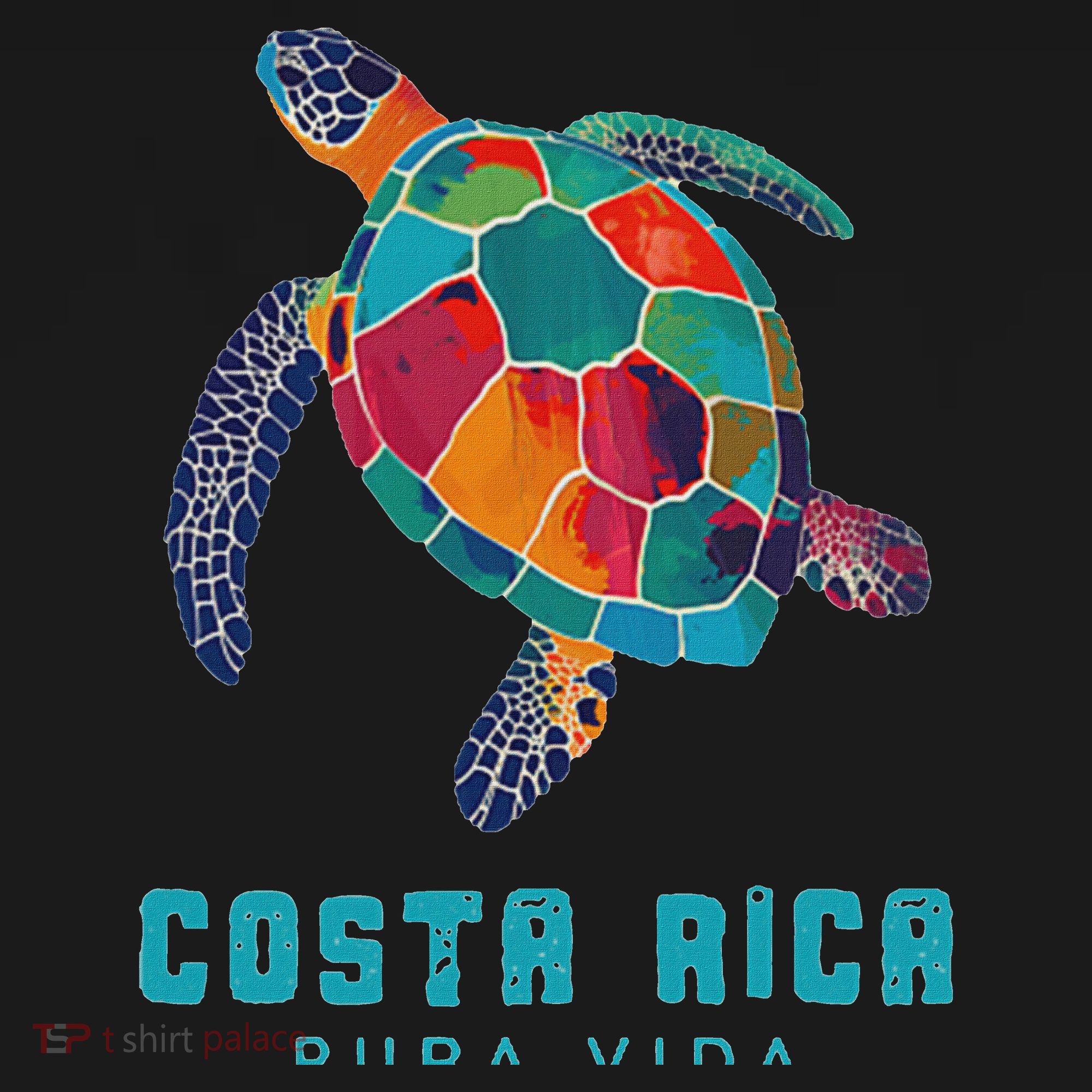 Costa Rica Pura Vida Vintage Vacation Beach Sea Turtle T-Shirt